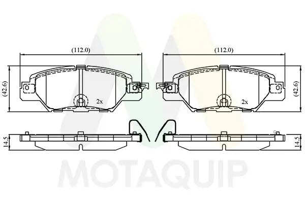 Bremsbelagsatz, Scheibenbremse Hinterachse MOTAQUIP LVXL1955
