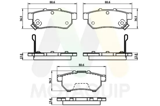 Bremsbelagsatz, Scheibenbremse Hinterachse MOTAQUIP LVXL1958 Bild Bremsbelagsatz, Scheibenbremse Hinterachse MOTAQUIP LVXL1958