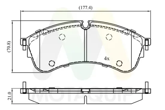 Bremsbelagsatz, Scheibenbremse Vorderachse MOTAQUIP LVXL1962 Bild Bremsbelagsatz, Scheibenbremse Vorderachse MOTAQUIP LVXL1962