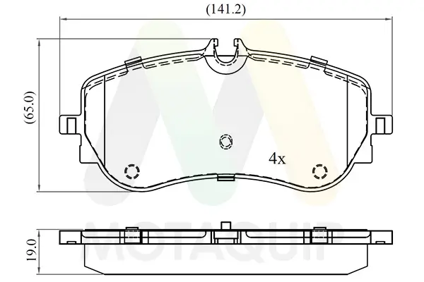 Bremsbelagsatz, Scheibenbremse Hinterachse MOTAQUIP LVXL1963