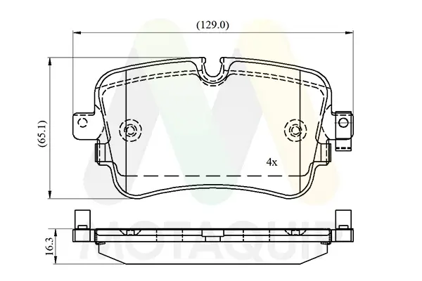 Bremsbelagsatz, Scheibenbremse Hinterachse MOTAQUIP LVXL1970