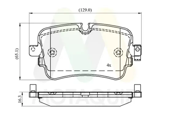 Bremsbelagsatz, Scheibenbremse Hinterachse MOTAQUIP LVXL1970 Bild Bremsbelagsatz, Scheibenbremse Hinterachse MOTAQUIP LVXL1970