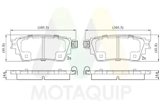 Bremsbelagsatz, Scheibenbremse Hinterachse MOTAQUIP LVXL2016 Bild Bremsbelagsatz, Scheibenbremse Hinterachse MOTAQUIP LVXL2016