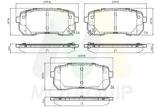 Bremsbelagsatz, Scheibenbremse Hinterachse MOTAQUIP LVXL2025 Bild Bremsbelagsatz, Scheibenbremse Hinterachse MOTAQUIP LVXL2025