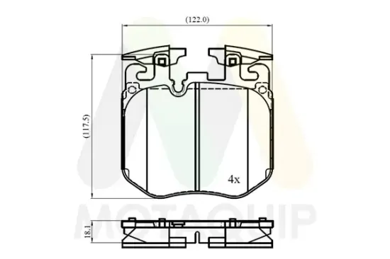 Bremsbelagsatz, Scheibenbremse Vorderachse MOTAQUIP LVXL2227 Bild Bremsbelagsatz, Scheibenbremse Vorderachse MOTAQUIP LVXL2227