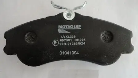Bremsbelagsatz, Scheibenbremse Vorderachse MOTAQUIP LVXL239 Bild Bremsbelagsatz, Scheibenbremse Vorderachse MOTAQUIP LVXL239