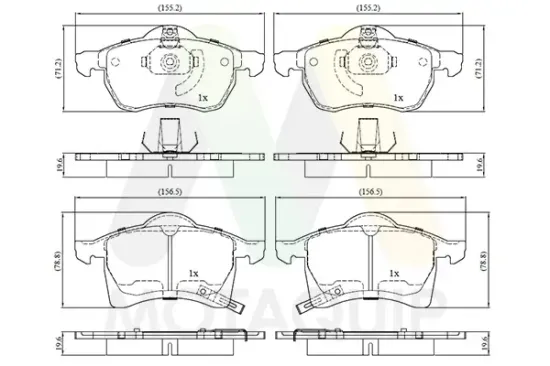 Bremsbelagsatz, Scheibenbremse Vorderachse MOTAQUIP LVXL286 Bild Bremsbelagsatz, Scheibenbremse Vorderachse MOTAQUIP LVXL286