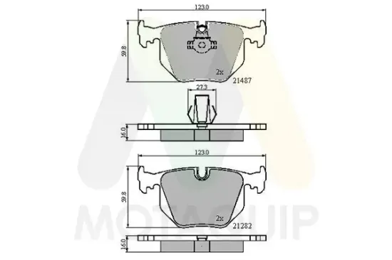 Bremsbelagsatz, Scheibenbremse Hinterachse MOTAQUIP LVXL501 Bild Bremsbelagsatz, Scheibenbremse Hinterachse MOTAQUIP LVXL501