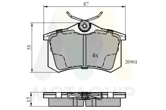 Bremsbelagsatz, Scheibenbremse Hinterachse MOTAQUIP LVXL504 Bild Bremsbelagsatz, Scheibenbremse Hinterachse MOTAQUIP LVXL504