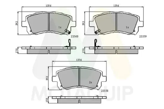 Bremsbelagsatz, Scheibenbremse Vorderachse MOTAQUIP LVXL517 Bild Bremsbelagsatz, Scheibenbremse Vorderachse MOTAQUIP LVXL517