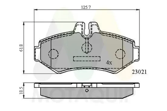 Bremsbelagsatz, Scheibenbremse Hinterachse MOTAQUIP LVXL521 Bild Bremsbelagsatz, Scheibenbremse Hinterachse MOTAQUIP LVXL521