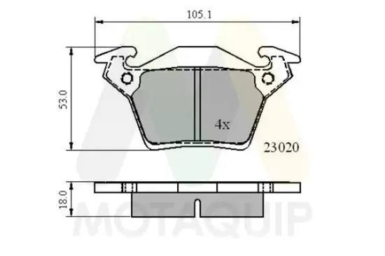 Bremsbelagsatz, Scheibenbremse Hinterachse MOTAQUIP LVXL554 Bild Bremsbelagsatz, Scheibenbremse Hinterachse MOTAQUIP LVXL554