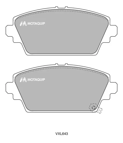 Bremsbelagsatz, Scheibenbremse Vorderachse MOTAQUIP LVXL643 Bild Bremsbelagsatz, Scheibenbremse Vorderachse MOTAQUIP LVXL643