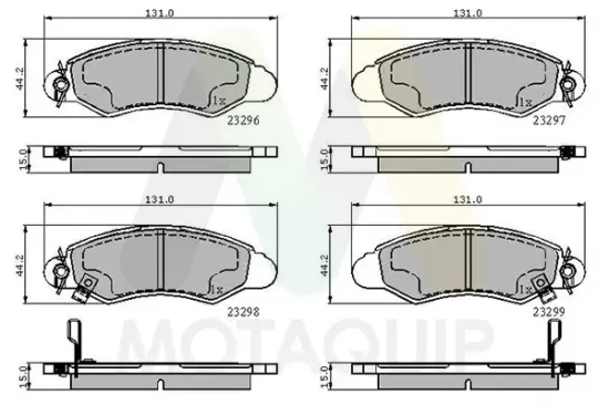 Bremsbelagsatz, Scheibenbremse Vorderachse MOTAQUIP LVXL658 Bild Bremsbelagsatz, Scheibenbremse Vorderachse MOTAQUIP LVXL658