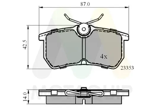 Bremsbelagsatz, Scheibenbremse Hinterachse MOTAQUIP LVXL680 Bild Bremsbelagsatz, Scheibenbremse Hinterachse MOTAQUIP LVXL680