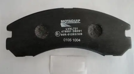 Bremsbelagsatz, Scheibenbremse Vorderachse MOTAQUIP LVXL721 Bild Bremsbelagsatz, Scheibenbremse Vorderachse MOTAQUIP LVXL721