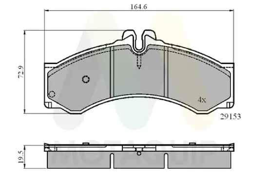 Bremsbelagsatz, Scheibenbremse MOTAQUIP LVXL989 Bild Bremsbelagsatz, Scheibenbremse MOTAQUIP LVXL989