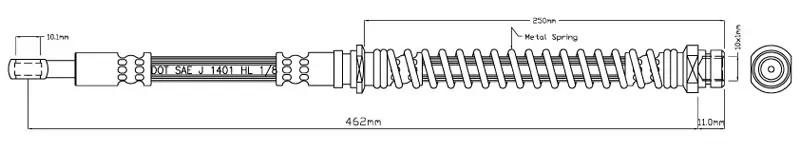 Bremsschlauch MOTAQUIP VBJ252