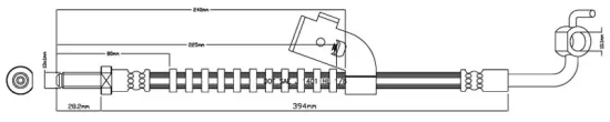 Bremsschlauch Vorderachse rechts MOTAQUIP VBJ338 Bild Bremsschlauch Vorderachse rechts MOTAQUIP VBJ338