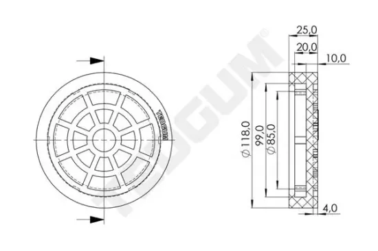 Auflagenteller, Rangierheber TEDGUM 00842689 Bild Auflagenteller, Rangierheber TEDGUM 00842689