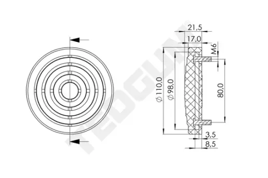 Auflagenteller, Rangierheber TEDGUM 00842690 Bild Auflagenteller, Rangierheber TEDGUM 00842690