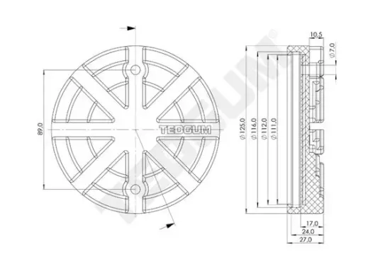 Auflagenteller, Rangierheber TEDGUM 00848878 Bild Auflagenteller, Rangierheber TEDGUM 00848878