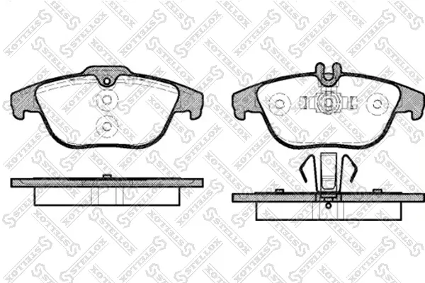 Bremsbelagsatz, Scheibenbremse Hinterachse STELLOX 002 004-SX
