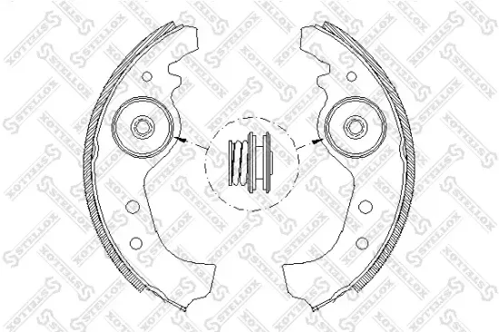 Bremsbackensatz Hinterachse STELLOX 026 101-SX Bild Bremsbackensatz Hinterachse STELLOX 026 101-SX