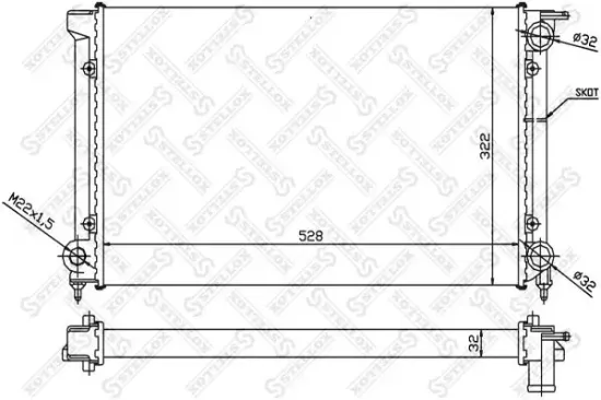 Kühler, Motorkühlung STELLOX 10-25000-SX Bild Kühler, Motorkühlung STELLOX 10-25000-SX