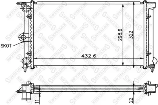 Kühler, Motorkühlung STELLOX 10-25002-SX Bild Kühler, Motorkühlung STELLOX 10-25002-SX