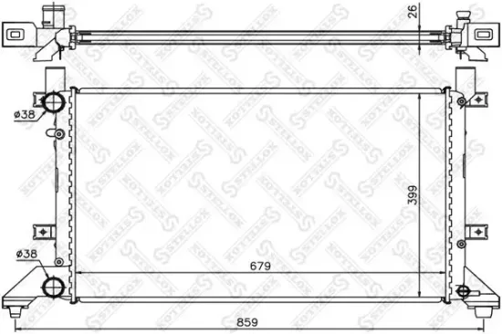 Kühler, Motorkühlung STELLOX 10-25007-SX Bild Kühler, Motorkühlung STELLOX 10-25007-SX