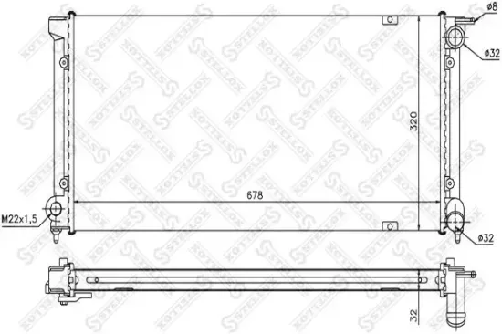 Kühler, Motorkühlung STELLOX 10-25012-SX Bild Kühler, Motorkühlung STELLOX 10-25012-SX