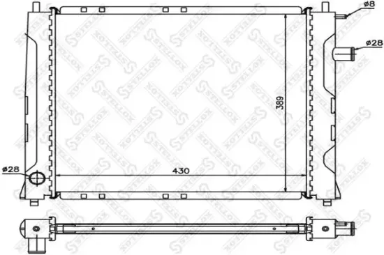 Kühler, Motorkühlung STELLOX 10-25014-SX Bild Kühler, Motorkühlung STELLOX 10-25014-SX