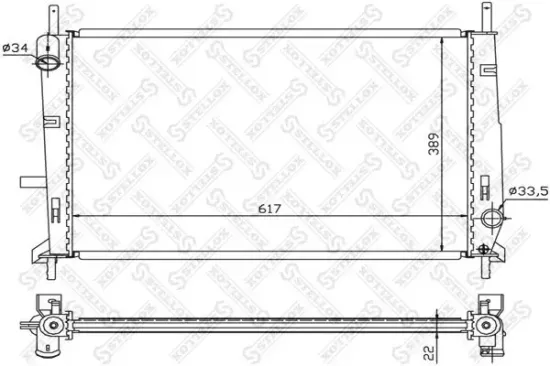 Kühler, Motorkühlung STELLOX 10-25031-SX Bild Kühler, Motorkühlung STELLOX 10-25031-SX