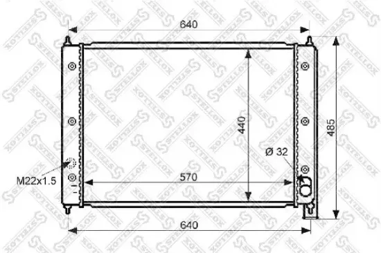 Kühler, Motorkühlung STELLOX 10-25042-SX Bild Kühler, Motorkühlung STELLOX 10-25042-SX