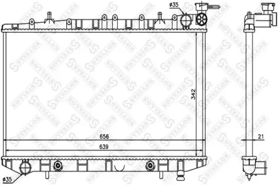 Kühler, Motorkühlung STELLOX 10-25045-SX Bild Kühler, Motorkühlung STELLOX 10-25045-SX