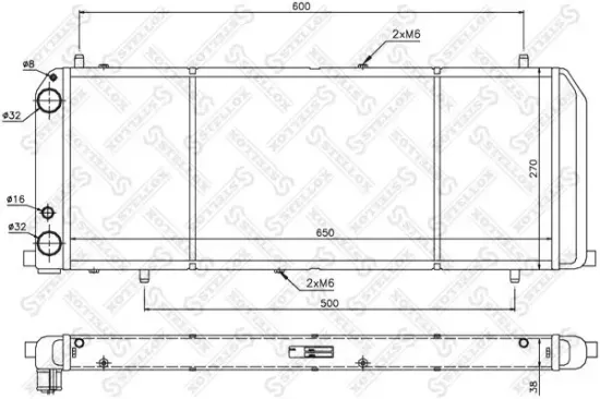 Kühler, Motorkühlung STELLOX 10-25046-SX Bild Kühler, Motorkühlung STELLOX 10-25046-SX