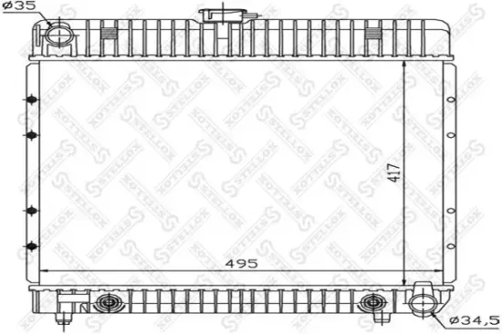 Kühler, Motorkühlung STELLOX 10-25094-SX Bild Kühler, Motorkühlung STELLOX 10-25094-SX