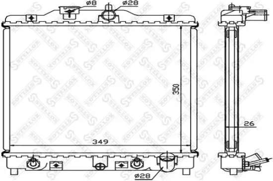Kühler, Motorkühlung STELLOX 10-25103-SX Bild Kühler, Motorkühlung STELLOX 10-25103-SX
