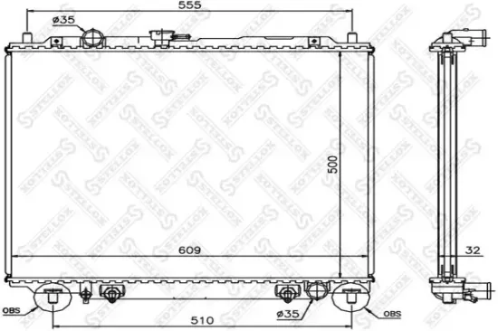 Kühler, Motorkühlung STELLOX 10-25118-SX Bild Kühler, Motorkühlung STELLOX 10-25118-SX