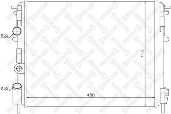 Kühler, Motorkühlung STELLOX 10-25134-SX Bild Kühler, Motorkühlung STELLOX 10-25134-SX