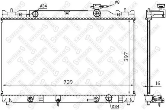 Kühler, Motorkühlung STELLOX 10-25149-SX Bild Kühler, Motorkühlung STELLOX 10-25149-SX