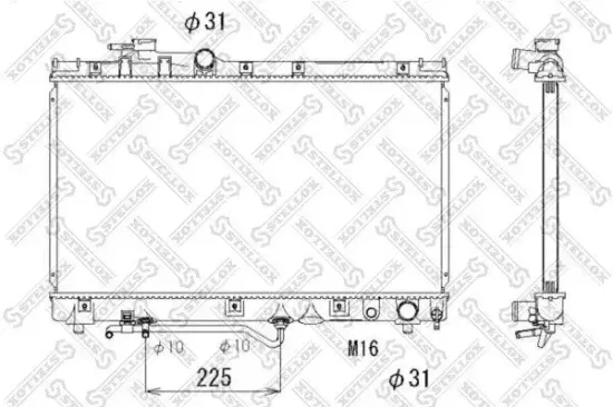 Kühler, Motorkühlung STELLOX 10-25150-SX Bild Kühler, Motorkühlung STELLOX 10-25150-SX