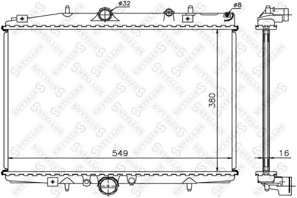 Kühler, Motorkühlung STELLOX 10-25173-SX