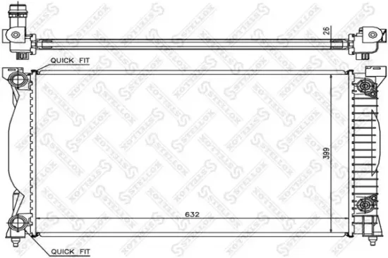 Kühler, Motorkühlung STELLOX 10-25178-SX Bild Kühler, Motorkühlung STELLOX 10-25178-SX