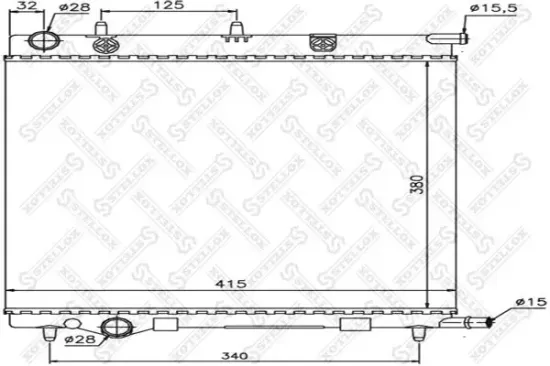 Kühler, Motorkühlung STELLOX 10-25186-SX Bild Kühler, Motorkühlung STELLOX 10-25186-SX