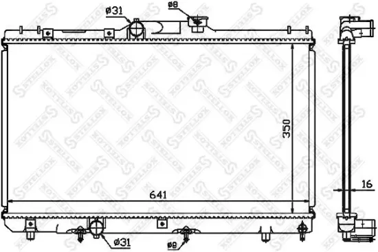 Kühler, Motorkühlung STELLOX 10-25189-SX Bild Kühler, Motorkühlung STELLOX 10-25189-SX