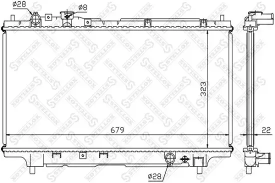 Kühler, Motorkühlung STELLOX 10-25217-SX Bild Kühler, Motorkühlung STELLOX 10-25217-SX