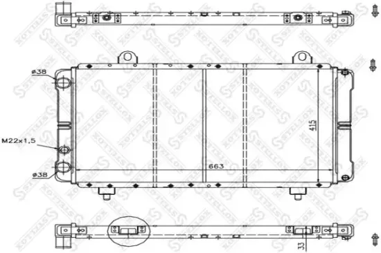 Kühler, Motorkühlung STELLOX 10-25228-SX Bild Kühler, Motorkühlung STELLOX 10-25228-SX