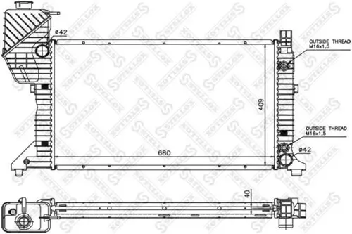 Kühler, Motorkühlung STELLOX 10-25260-SX Bild Kühler, Motorkühlung STELLOX 10-25260-SX